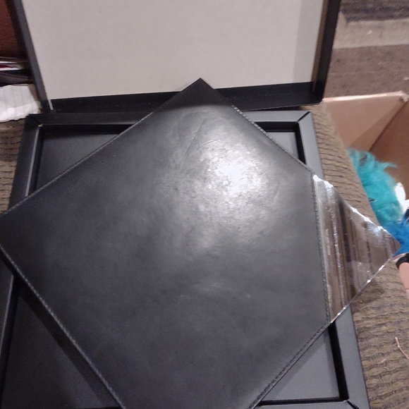 Vintage new Tommy Larsen  Designed Denmark leather Mouse pad nice gift - Picture 6 of 11